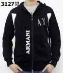 manteau hommes veste mode hoodie armani aix noir